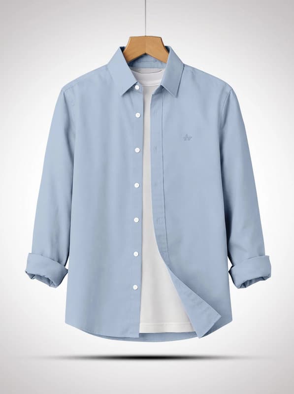 SHT55 Sky Blue Full Sleeves Shirt