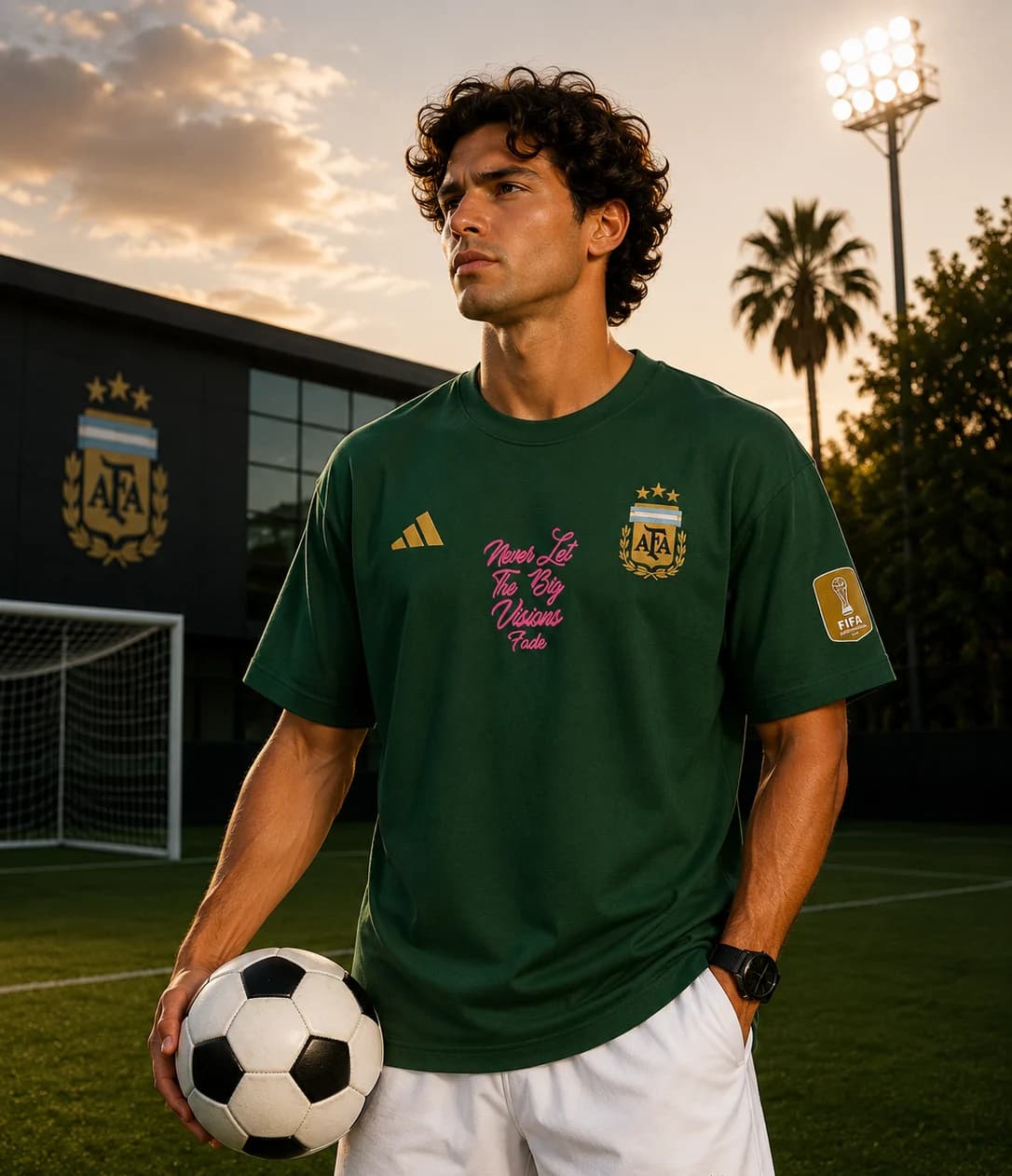 ATS10 Argentina Green Men's Drop shoulder T-Shirt